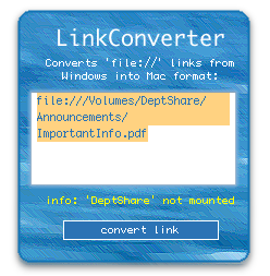 LinkConverter Widget after file:// link convertion