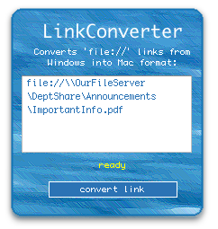 LinkConverter Widget before file:// link convertion